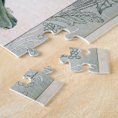 ヴィンテージグラマリーレディファッションイラストレーション ジグソーパズル (側面)