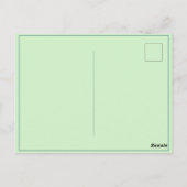 ヴィンテージグラマーお洒落:アフロピンアップミントグリーン ポストカード (裏面)