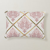 ヴィンテージグラマーバラマウブダマスクオンホワイトリネン アクセントクッション (裏面)