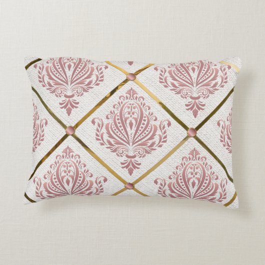 ヴィンテージグラマーバラマウブダマスクオンホワイトリネン アクセントクッション (裏面)