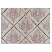 ヴィンテージグラマーバラマウブダマスクオンホワイトリネン カッティングボード (正面)