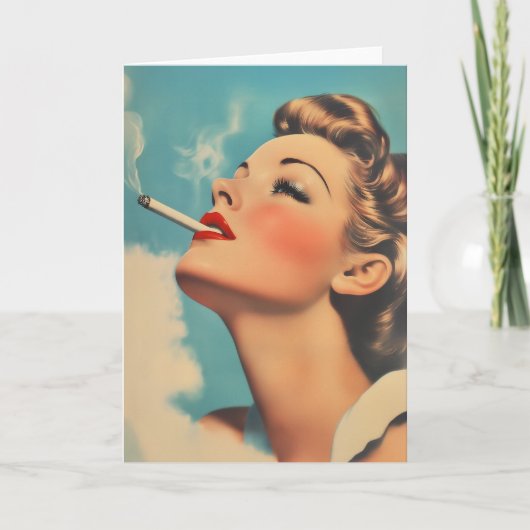 ヴィンテージグラマー喫煙広告 招待状 (正面)