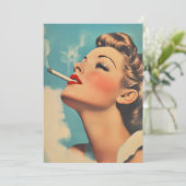 ヴィンテージグラマー喫煙広告 招待状 (スタンド正面)