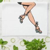 ヴィンテージグラマー女の子ネクストドアブロンドブロンシェル キッチンタオル (折り畳み)