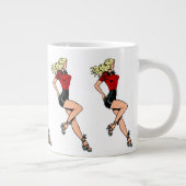 ヴィンテージグラマー女の子ネクストドアブロンドブロンシェル ジャンボコーヒーマグカップ (右)