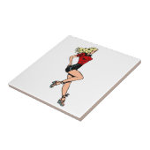 ヴィンテージグラマー女の子ネクストドアブロンドブロンシェル タイル (側面)