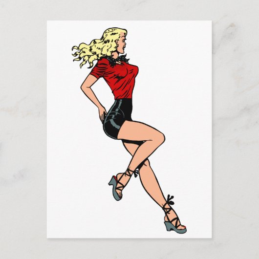 ヴィンテージグラマー女の子ネクストドアブロンドブロンシェル ポストカード (正面)