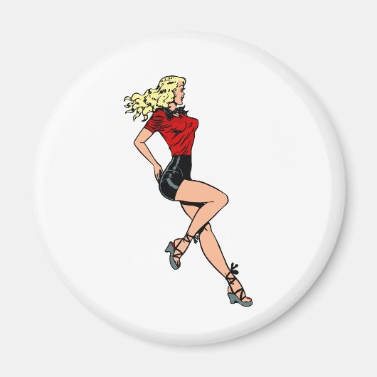 ヴィンテージグラマー女の子ネクストドアブロンドブロンシェル マグネット (正面)