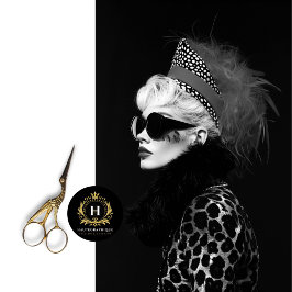 ヴィンテージグラマー白黒ファッション分離 薄葉紙