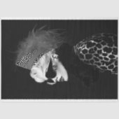 ヴィンテージグラマー白黒ファッション分離 薄葉紙 (正面)