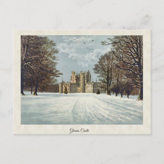 ヴィンテージグラミスキャッスルフォーファースコットランド ポストカード (正面)