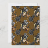 ヴィンテージグラムアンバーフールズゴシック様式のカップルのシャワー 招待状 (裏面)