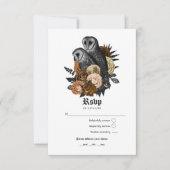 ヴィンテージグラムアンバーフールズ結婚ゴシック 出欠カード (正面)