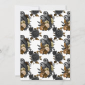 ヴィンテージグラムアンバーフールズ結婚ゴシック 招待状 (裏面)