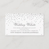 ヴィンテージグラムシルバー紙吹雪結婚のウェブサイトカード エンクロージャーカード (正面)