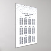 ヴィンテージグラムシルバー紙吹雪結婚のシーティングチャート 箔ポスター (レイダウン)