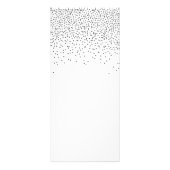 ヴィンテージグラムシルバー紙吹雪結婚のメニューカード ラックカード (裏面)