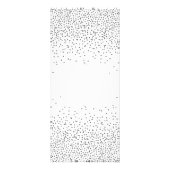 ヴィンテージグラムシルバー紙吹雪結婚のメニューカード ラックカード (裏面)