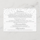 ヴィンテージグラムシルバー紙吹雪結婚の詳細カード エンクロージャーカード (裏面)