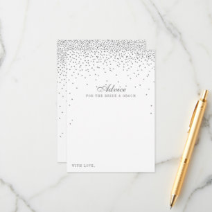ヴィンテージグラムシルバー紙吹雪結婚ズコレクション アドバイスカード