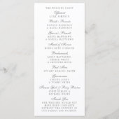 ヴィンテージグラムシルバー紙吹雪結婚式 プログラムカード プログラム (裏面)