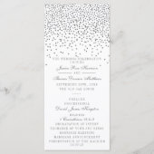 ヴィンテージグラムシルバー紙吹雪結婚式 プログラムカード プログラム (正面)