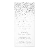 ヴィンテージグラムシルバー紙吹雪結婚式 プログラムカード ラックカード (正面)