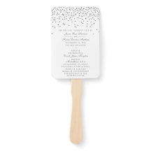 ヴィンテージグラムシルバー紙吹雪結婚式 プログラム