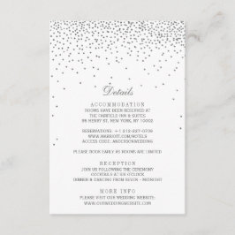 ヴィンテージグラムシルバー結婚紙吹雪 エンクロージャーカード