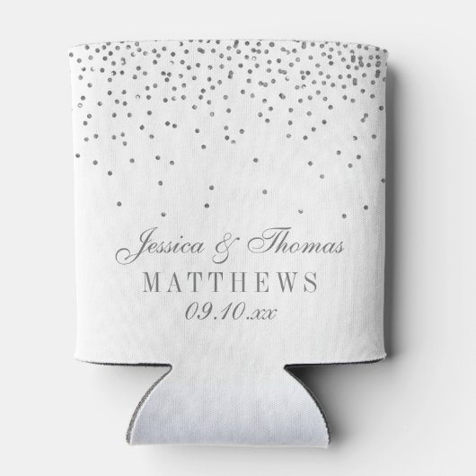 ヴィンテージグラムシルバー結婚紙吹雪 缶クーラー (裏面)