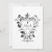 ヴィンテージグラムビクトリアンムーディラブポーション結婚ズ 招待状 (裏面)