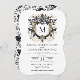 ヴィンテージグラムフローラ結婚式招待状 招待状