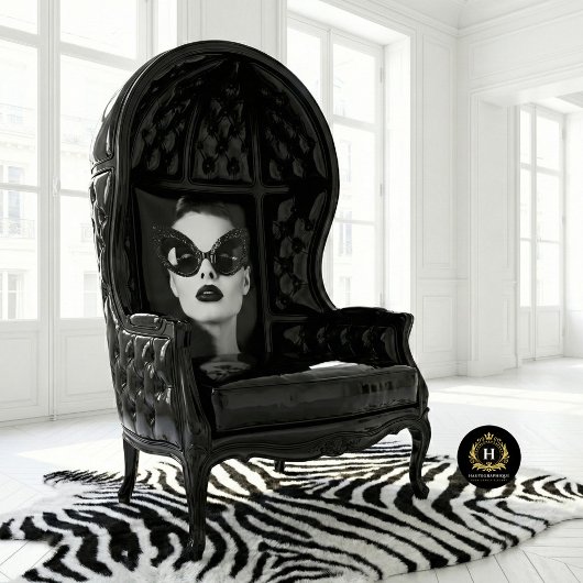 ヴィンテージグラムブラック&クリスタルキャットアイデクページ 薄葉紙