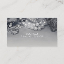 ヴィンテージグラムブラック&ホワイト真珠は友人を参照 紹介カード