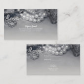 ヴィンテージグラムブラック&ホワイト真珠は友人を参照 紹介カード (正面/裏面)