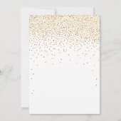 ヴィンテージグラムホワイト&金ゴールドホリデーパーティー 招待状 (裏面)