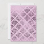 ヴィンテージグラムマウヴフールズゴシック結婚式招待状 招待状 (裏面)