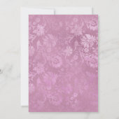 ヴィンテージグラムマウヴラヴェンゴシックブライダルシャワー 招待状 (裏面)