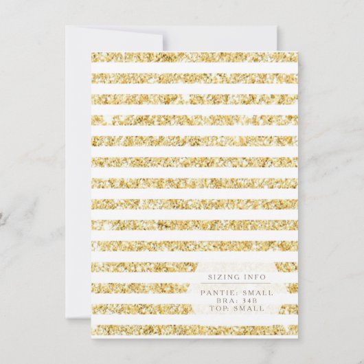 ヴィンテージグラムランジェリーシャワー招待状 招待状 (裏面)