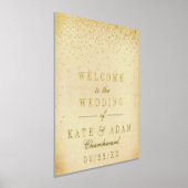 ヴィンテージグラム実在紙吹雪フォイル結婚の徴候 箔ポスター (レイダウン)