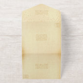 ヴィンテージグラム結婚紙吹雪実在ホイルプレス オールインワン招待状 (外側)