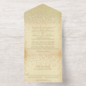 ヴィンテージグラム結婚紙吹雪実在ホイルプレス オールインワン招待状 (内側)