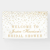 ヴィンテージグラム金ゴールド紙吹雪ブライダルシャワー 横断幕 (横)