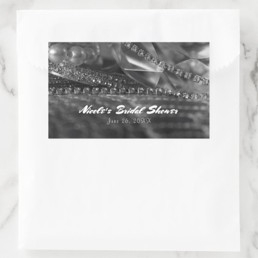 ヴィンテージグラモールダイヤモンド&パールエレガントズ 長方形シール (バッグ)