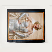 ヴィンテージグラモールハリウッドブロンド美しい タペストリー (正面(横))