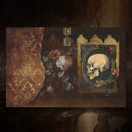 ヴィンテージグランギーハロウィーンスカルエフェメラデクページ 薄葉紙