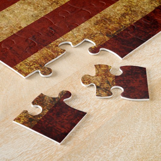 ヴィンテージグランジで愛国心が強い米国の米国旗 ジグソーパズル (側面)