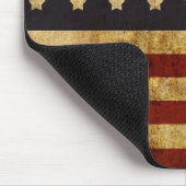 ヴィンテージグランジで愛国心が強い米国の米国旗 マウスパッド (コーナー)