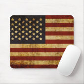 ヴィンテージグランジで愛国心が強い米国の米国旗 マウスパッド (マウス)