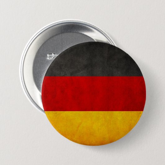 ヴィンテージグランジなドイツ旗のドイツの旗 缶バッジ (正面&裏面)